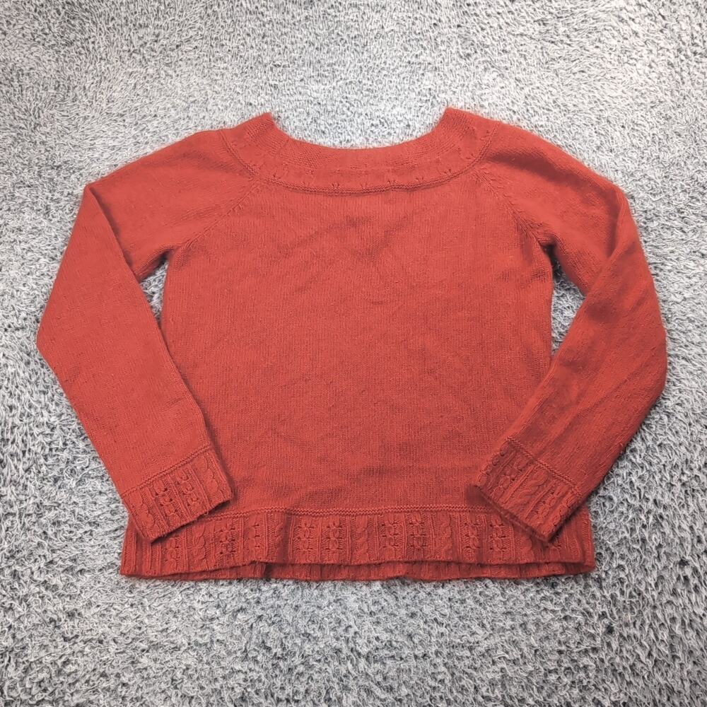 Eagles Eye Sweater Women Large Petite Bronze Wool Blend Mom Casual Pullover - Picture 4 of 6